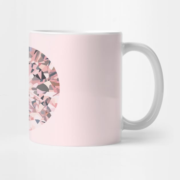 Pink diamond geometric illustration by Tana B 